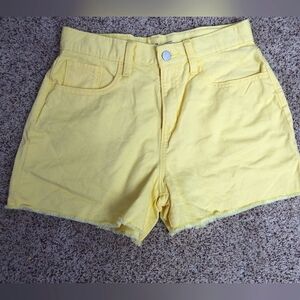 Old Navy Butter Yellow High-Rise Waist Cut Off Jean Shorts 16
